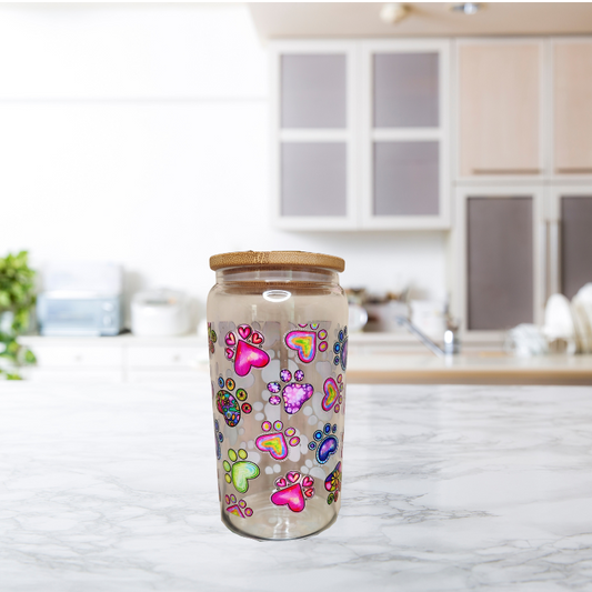 Dog Paw Libby Glass Cup