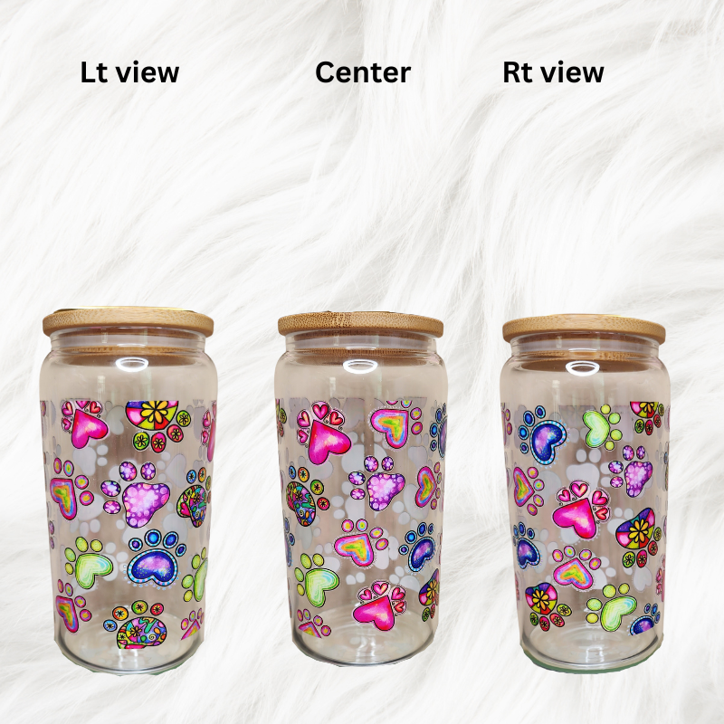 Dog Paw Libby Glass Cup