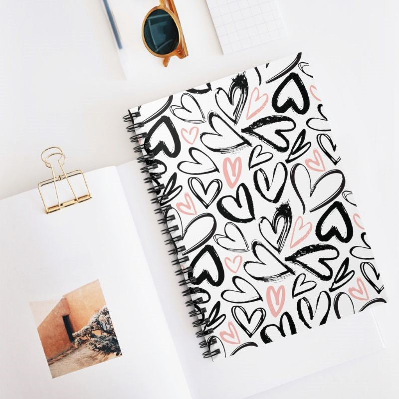 Heart Spiral Notebook - Ruled Line