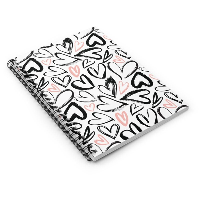 Heart Spiral Notebook - Ruled Line