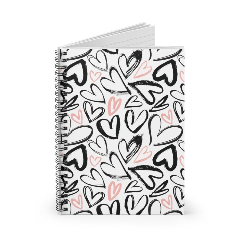 Heart Spiral Notebook - Ruled Line