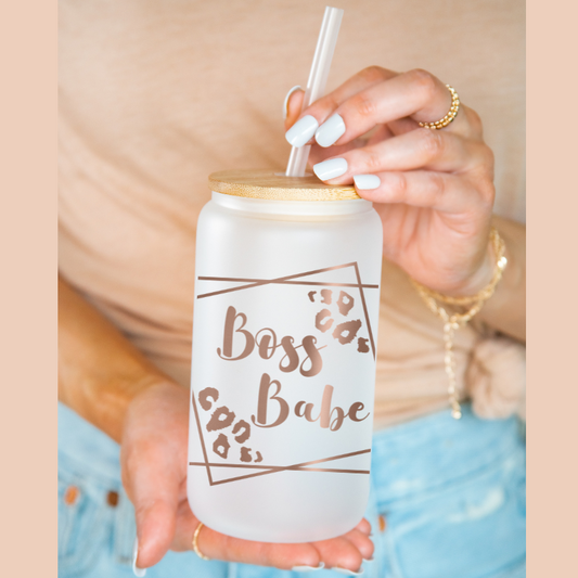 Boss Babe Libby Glass Cup - Sublimation