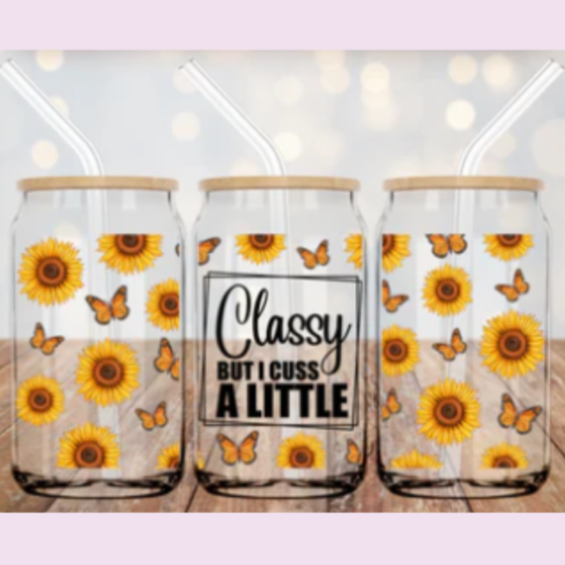 Classy but I Cuss a Lot 16oz Libby